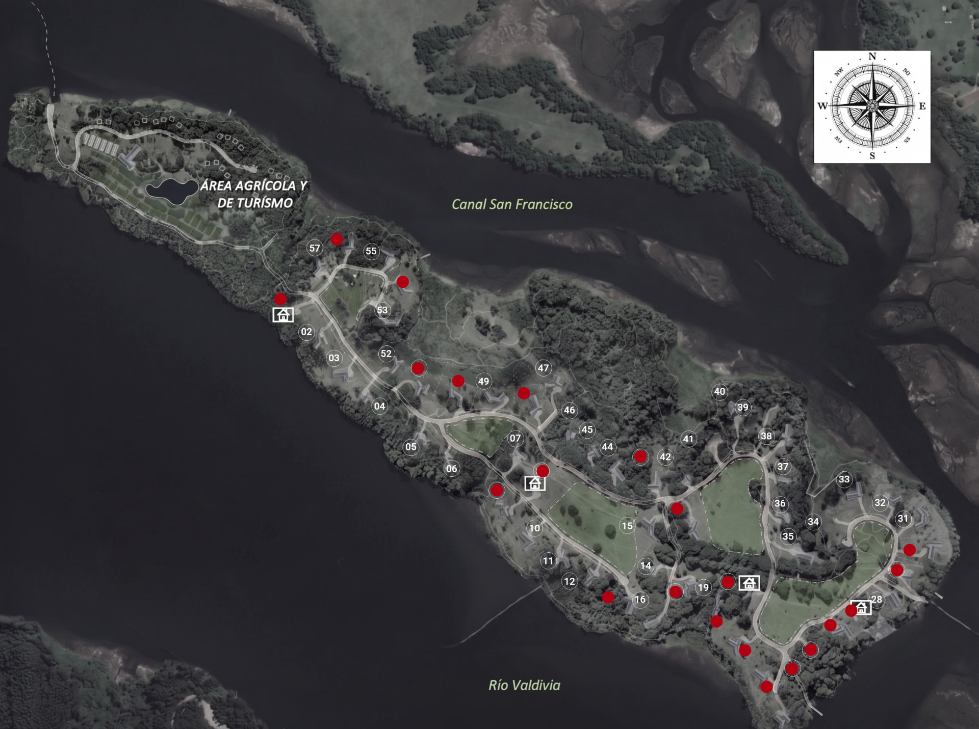 Masterplan Isla San Francisco con unidades disponibles, con casa y vendidas